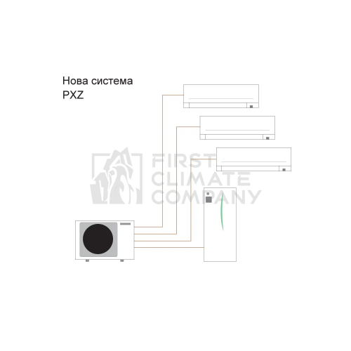 Зовнішній блок теплового насоса Mitsubishi Electric Ecodan Multi Split PXZ-4F75VG-E - фото 2