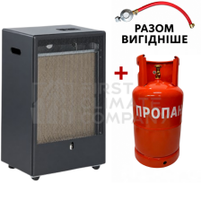 Каталітичний обігрівач TMC Camilla 3100 + газовий балон 27, 2 л металевий