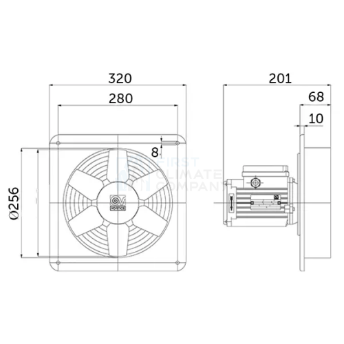 Осьовий вентилятор промислового призначення Vortice Vorticel E - фото 2