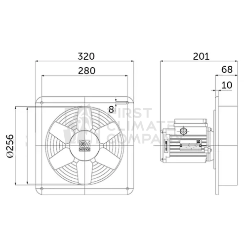 Осьовий вентилятор промислового призначення Vortice Vorticel E - фото 2