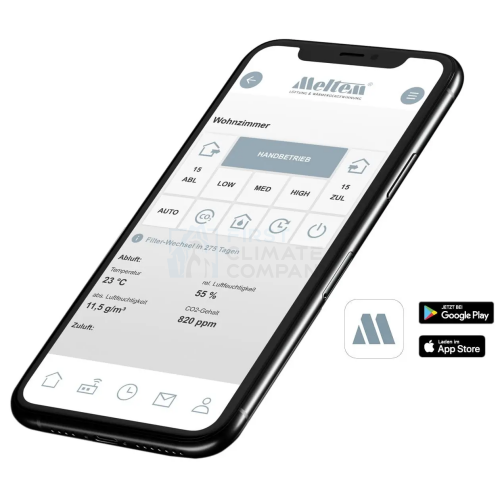 Припливно-витяжна установка з ентальпійним рекуператором Meltem M-WRG-II E-F - фото 2