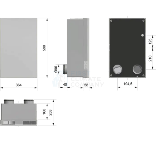 Припливно-витяжна установка з ентальпійним рекуператором Meltem M-WRG-II E-F - фото 3