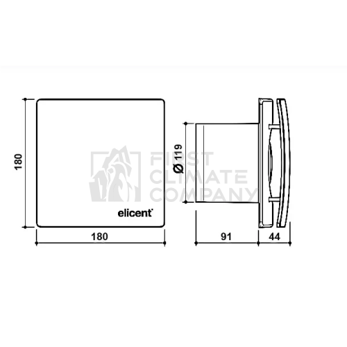 Осьовий вентилятор Elegance 120 Timer Graphite - фото 2