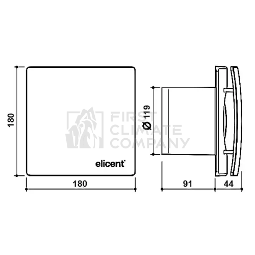 Осьовий вентилятор Elicent Elegance 120 MHY Smart Graphite - фото 4