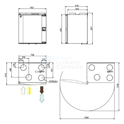 Приточно-витяжна вентиляційна установка з рекуперацією Systemair SAVE VTC 300 R - фото 3