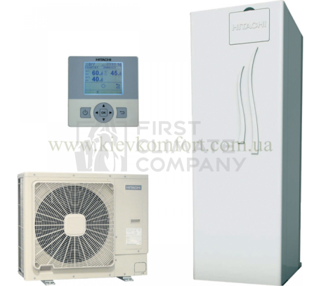 Тепловий насос Hitachi Повітря-Вода Yutaki S Combi RWD-3.0 FSNWE-260S / RAS-3HVRNME-AF - фото 1