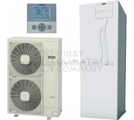 Тепловий насос Hitachi Повітря-Вода Yutaki S Combi RWD-4.0 HFSNWE-200S / RAS-4HVRNME-AF - фото 1