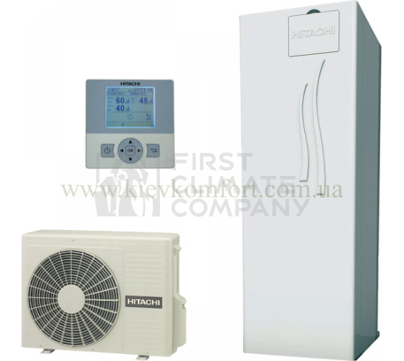 Тепловий насос Hitachi Повітря-Вода Yutaki S Combi RWD-2.0 HFSNWE-260S / RAS-2HVRNME-AF - фото 1